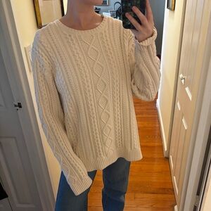 Vintage Cream Cable Knit Sweater